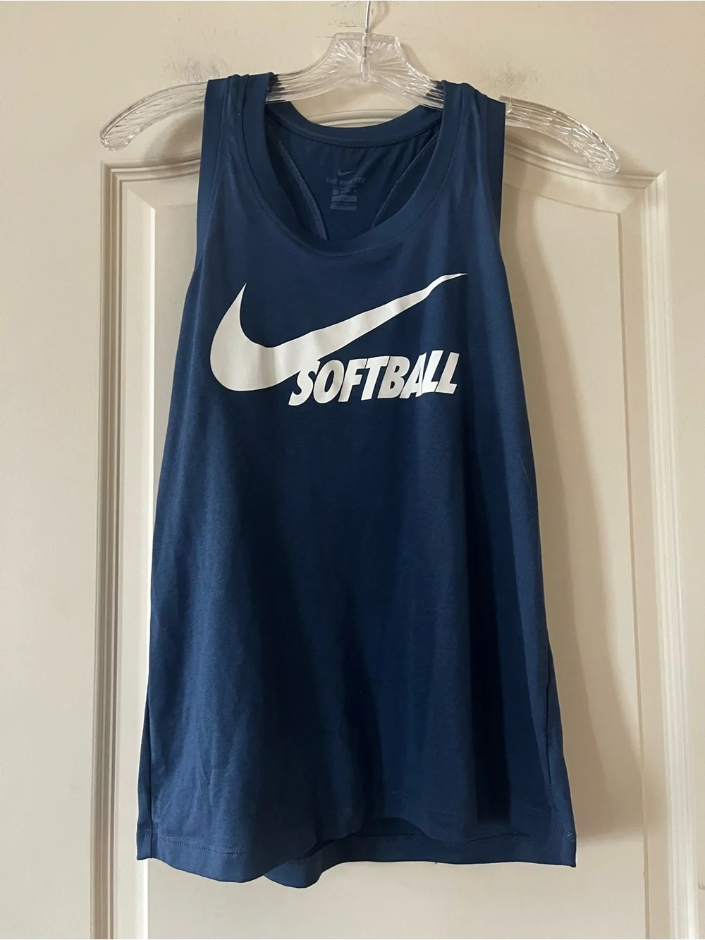 Nike Navy Blue Softball Graphic Racerback Tank Women’s Size XS